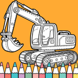 Excavator Coloring Book