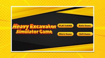 Heavy Excavator Simulator Game plakat