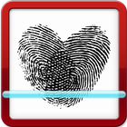 Fingerabdruck-Scanner Liebe Zeichen