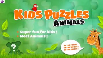 Puzzle Spiel Tiere für Kinder Plakat