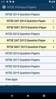 NTSE Exam Previous Papers Affiche