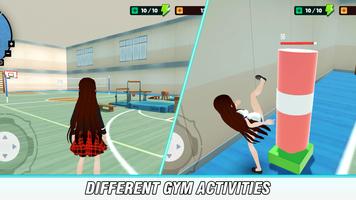 Anime School City Life Sim 3D 截图 1