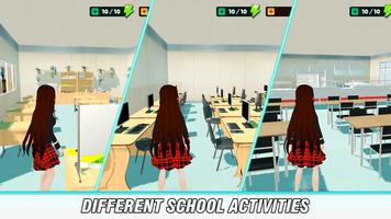 Anime School City Life Sim 3D 截圖 2