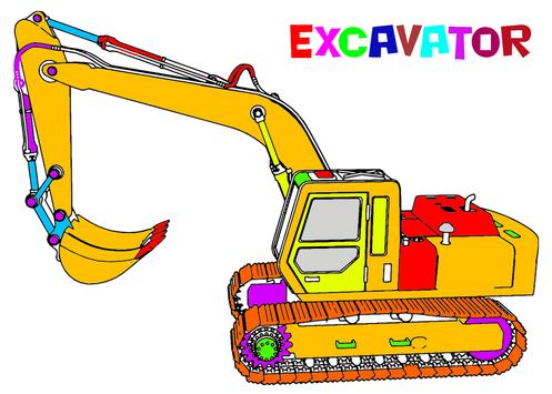 Gambar Mewarnai Excavator - GAMBAR MEWARNAI HD