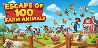 Escape of 100 Farm Animals الملصق