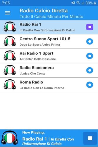 Radio Calcio Diretta App IT Gratis Online APK للاندرويد تنزيل
