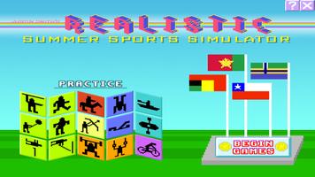 Realistic Summer Sports پوسٹر