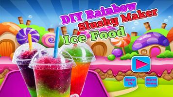 DIY Rainbow Slush Maker - Ice Food پوسٹر