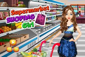 پوستر Supermarket Shopping Girl