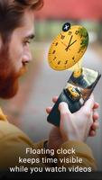 Floating Clock On Screen الملصق