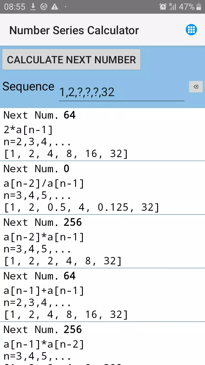 Number Series Calculator APK for Android Download