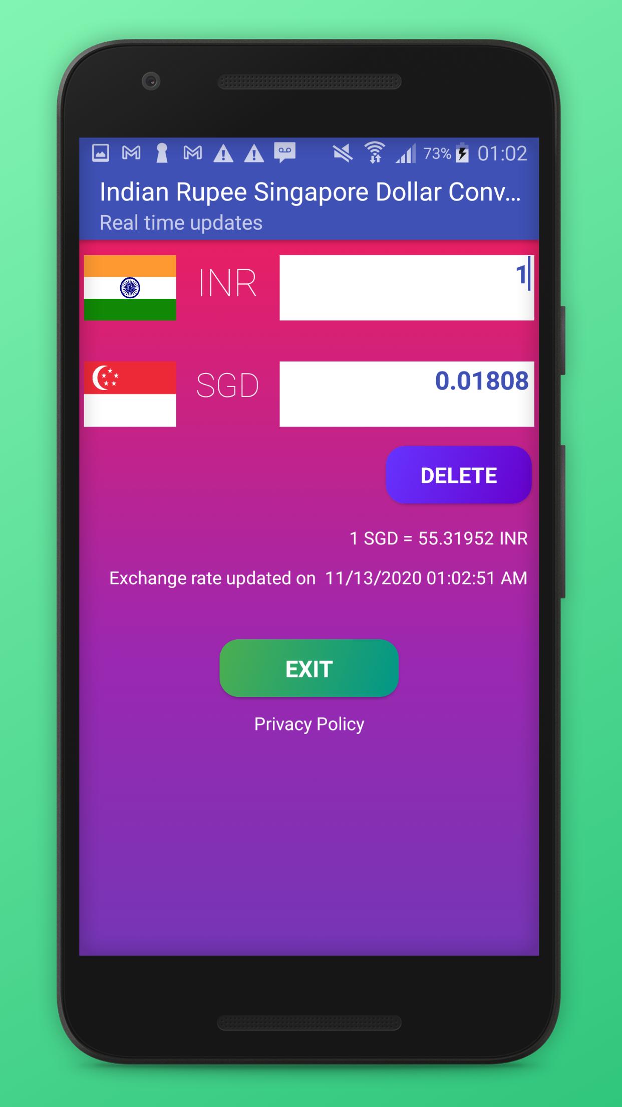 Indian Rupee Singapore Dollar Converter Inr Sgd For Android Apk Download