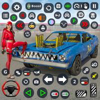 Demolition Derby Car Games 3D Affiche