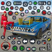 Demolition Derby Car Games 3D Plakat