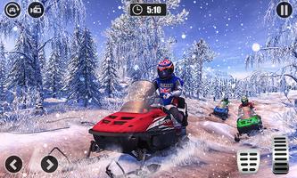 carreras de motos de nieve Atv Poster