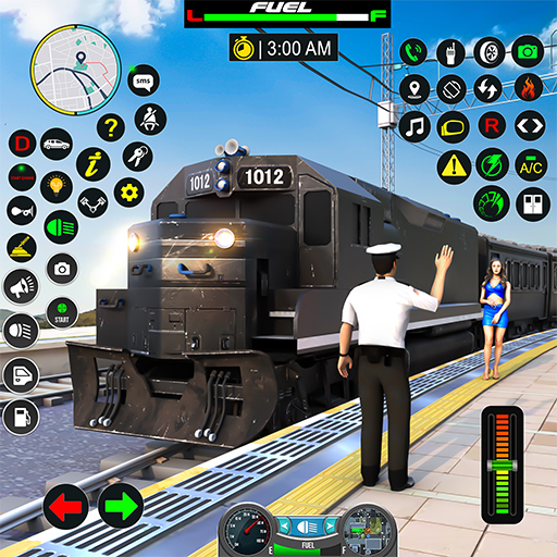 Moderner Zugfahr simulator