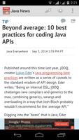 Java News capture d'écran 3