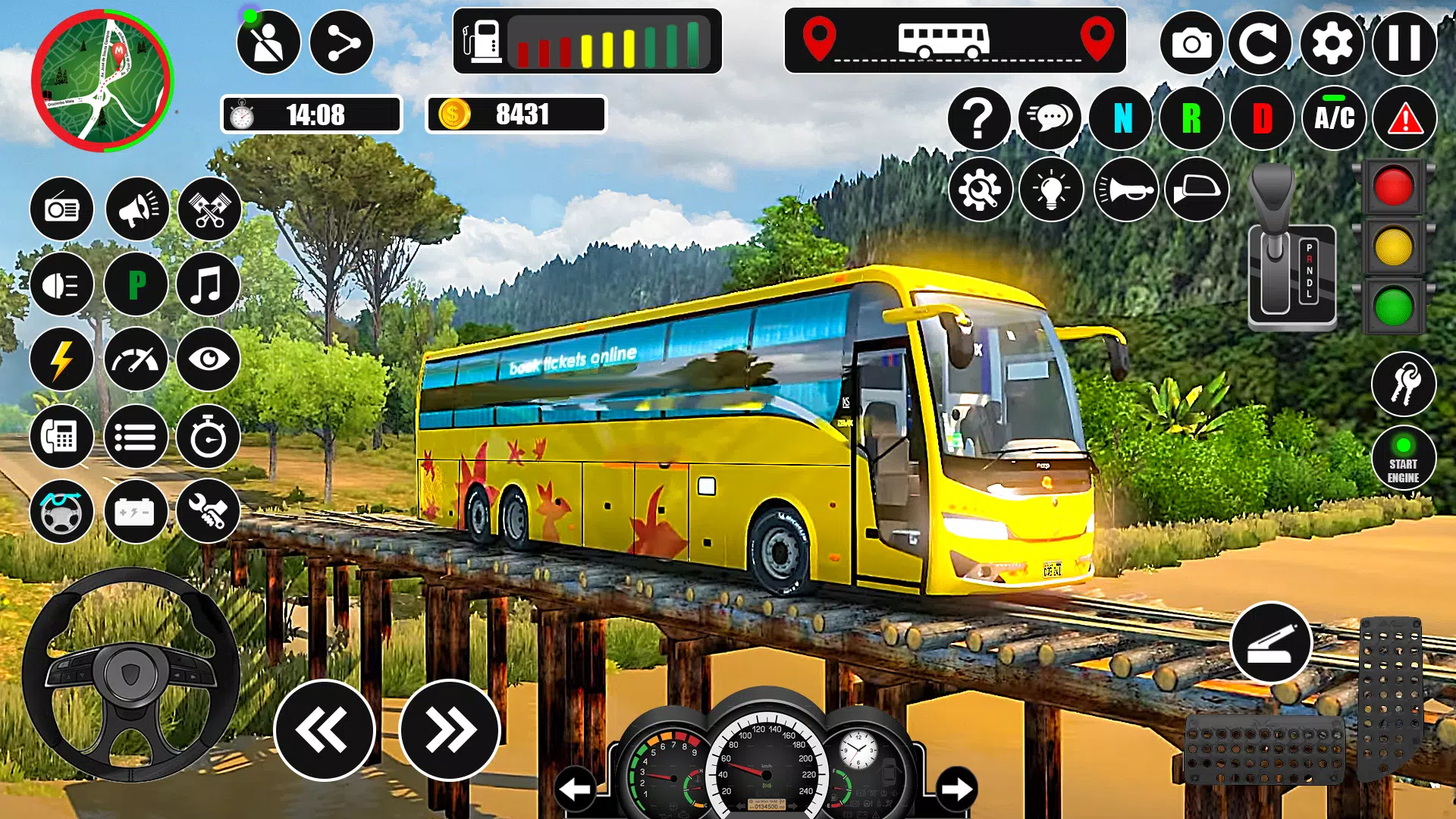 Ônibus turístico moderno: simulador de ônibus offroad novo ônibus