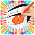 Anime Eyes Drawing & Coloring Pages