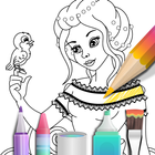 Princess coloring book ไอคอน