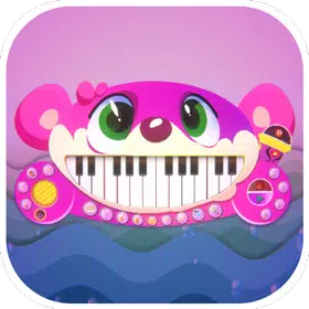 Pink Bear Piano Sound Music