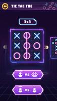 Tic Tac Toe 2 Player: XO Glow ảnh chụp màn hình 1