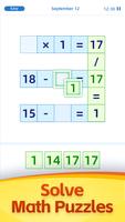 Math Puzzle Cross Number Game الملصق