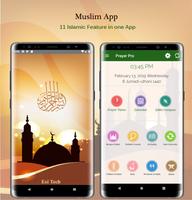 Prayer Times: Azan, Quran &  Qibla Compass 포스터