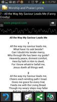 Worship and Praise Lyrics syot layar 3