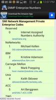 SNMP Enterprise Numbers captura de pantalla 3