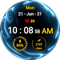 Three Color Fluid Watch Face