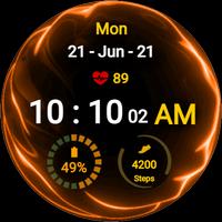 Three Color Fluid Watch Face تصوير الشاشة 3