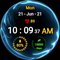 Three Color Fluid Watch Face تصوير الشاشة 1