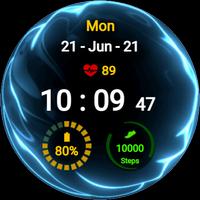 Three Color Fluid Watch Face تصوير الشاشة 2