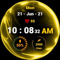 Fluid Yellow Watch Face تصوير الشاشة 2