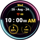 Neon Green Pink Watch Face أيقونة