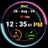 Neon Green Pink Watch Face تصوير الشاشة 2