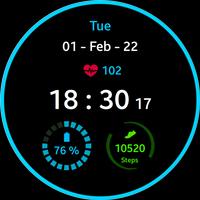 Blue Ring Watch Face تصوير الشاشة 1