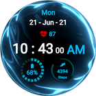 Fluid Blue Watch Face أيقونة