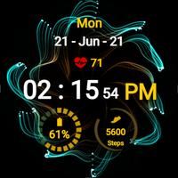 Spiral Flower Watch Face الملصق