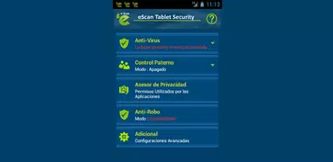 eScan Tableta Seguridad