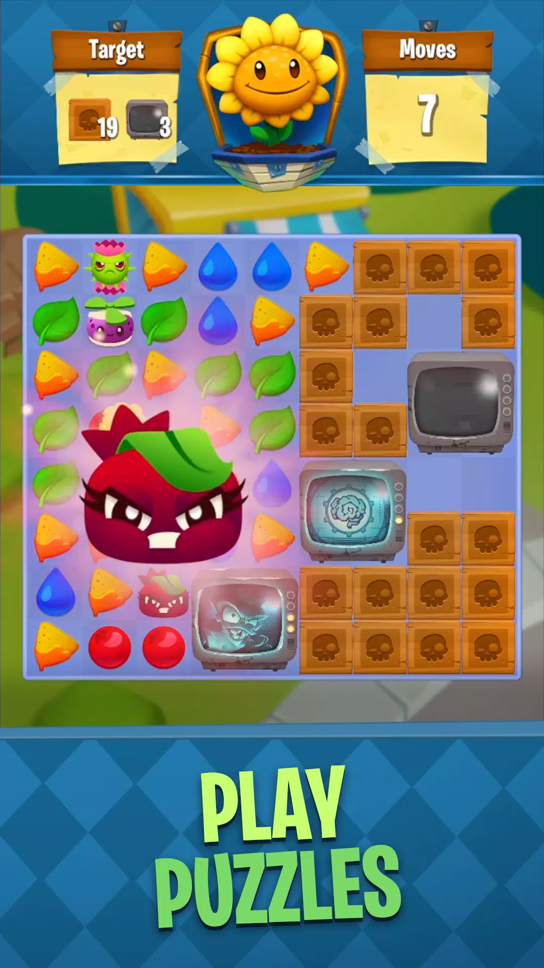 plants vs zombies - online puzzle