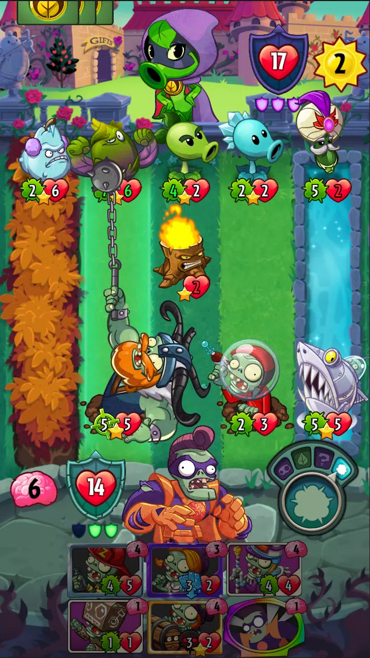 Screenshot of Plants vs. Zombies: Heroes (Android, 2016) - MobyGames