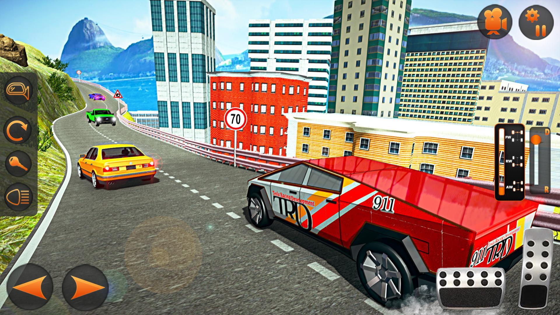Extreme Car Driving Simulator Cybertruck Stunts For Android Apk Download - racing the tesla cyber truck roblox vehicle simulator youtube