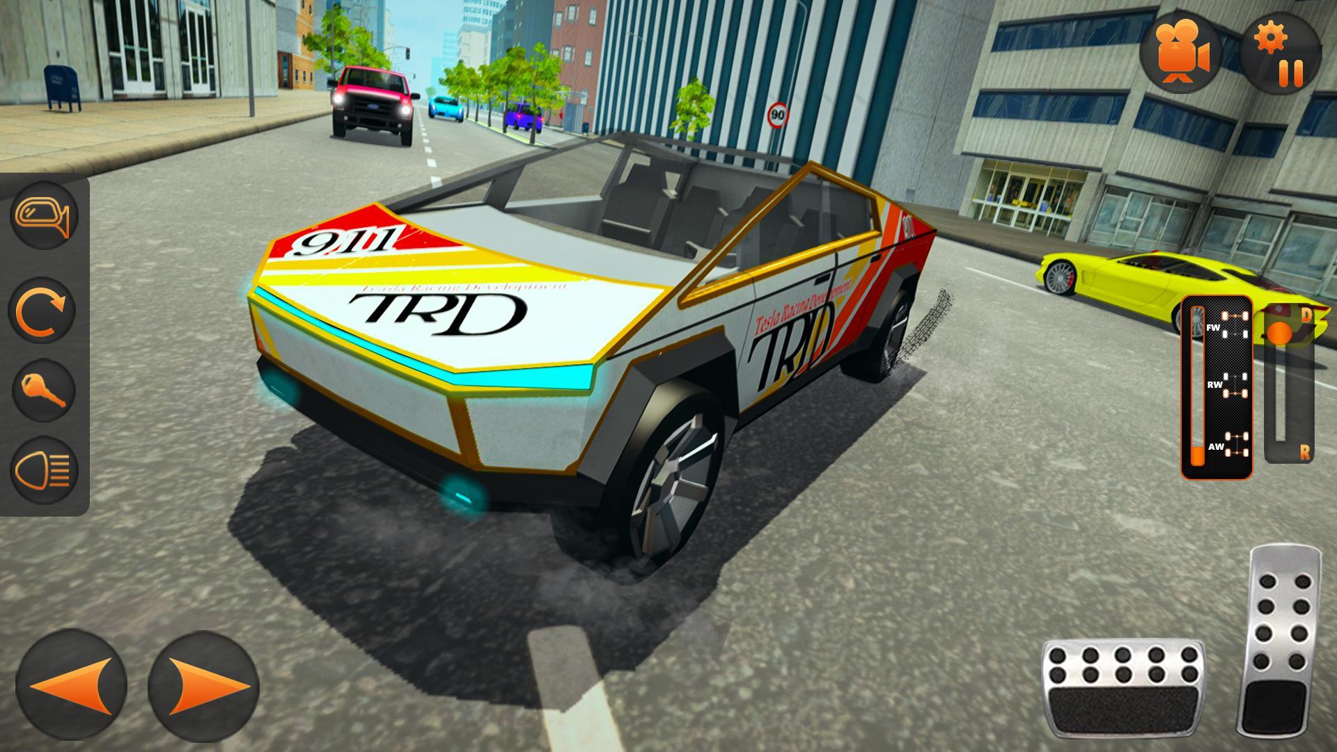 racing the tesla cyber truck roblox vehicle simulator youtube