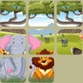 Slide puzzle animal picture
