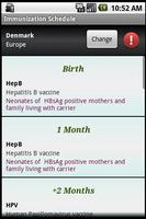 Immunization Schedule capture d'écran 2