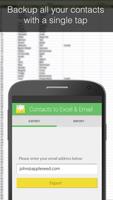 Contacts Backup Excel & Email پوسٹر