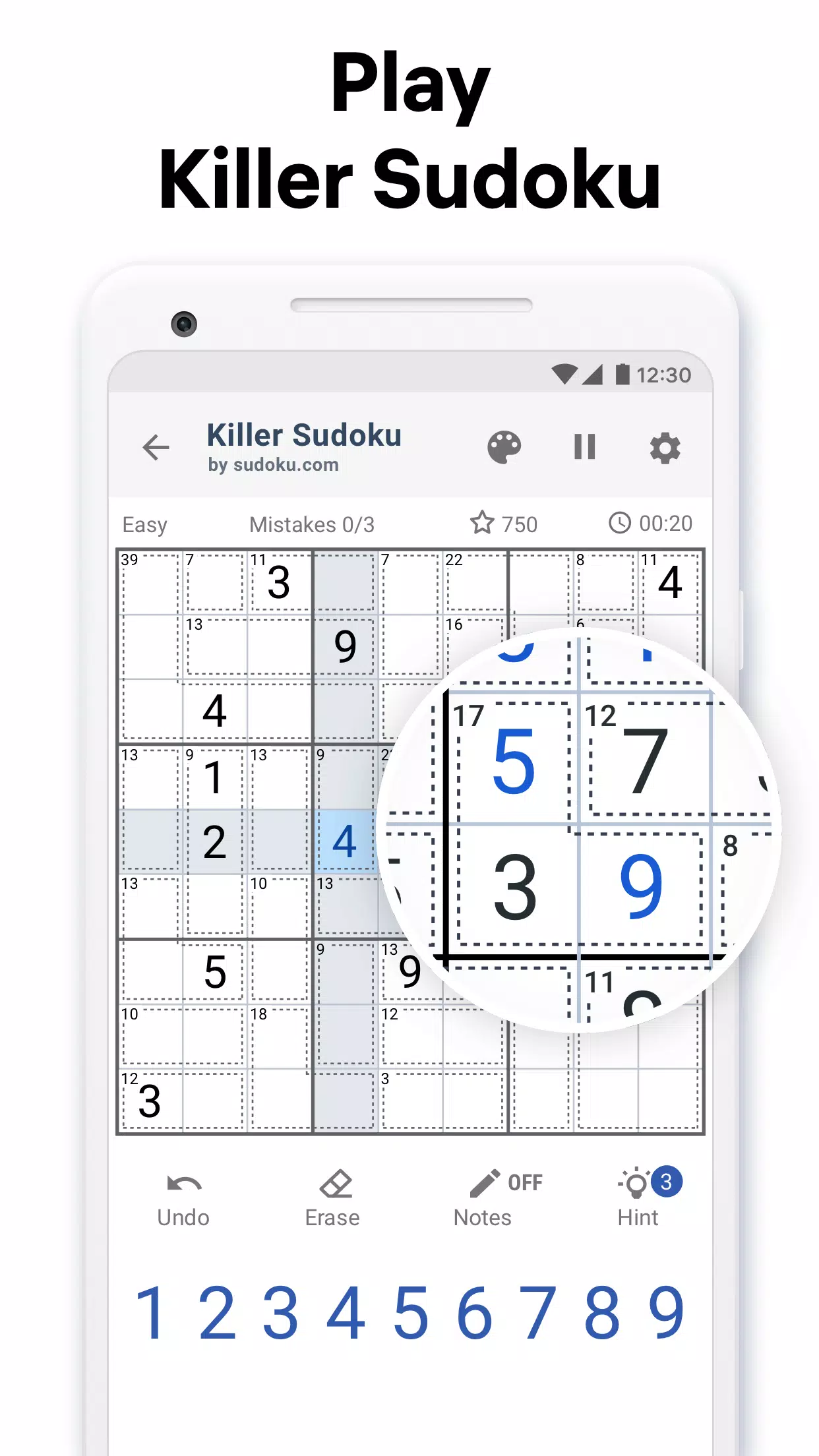 Killer Sudoku Master SumSudoku versão móvel andróide iOS apk