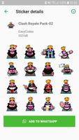 Stickers Clash Royale for WhatsApp - WAStickerApps captura de pantalla 3